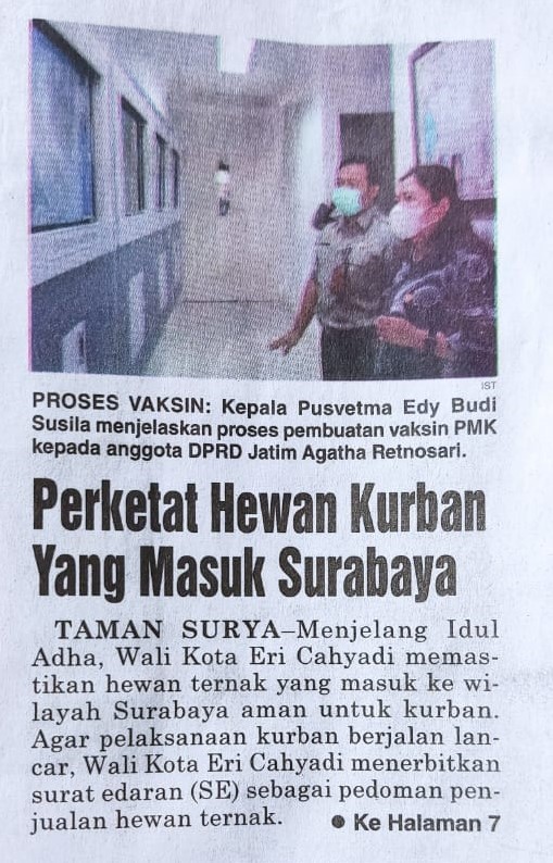Perketat Hewan Kurban Masuk Surabaya