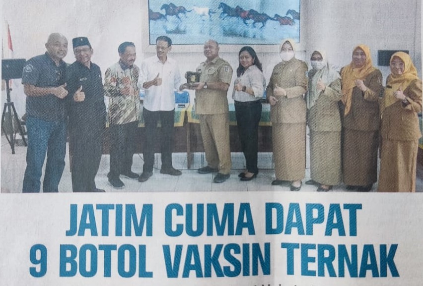 Jatim Cuma Dapat 9 Botol Vaksin Ternak