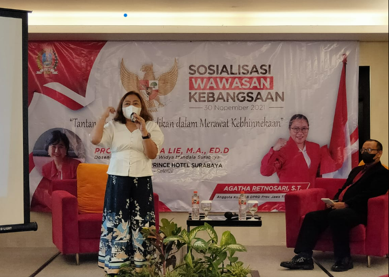 Cegah Politik Identitas, Agatha Sosialisasikan Wawasan Kebangsaan